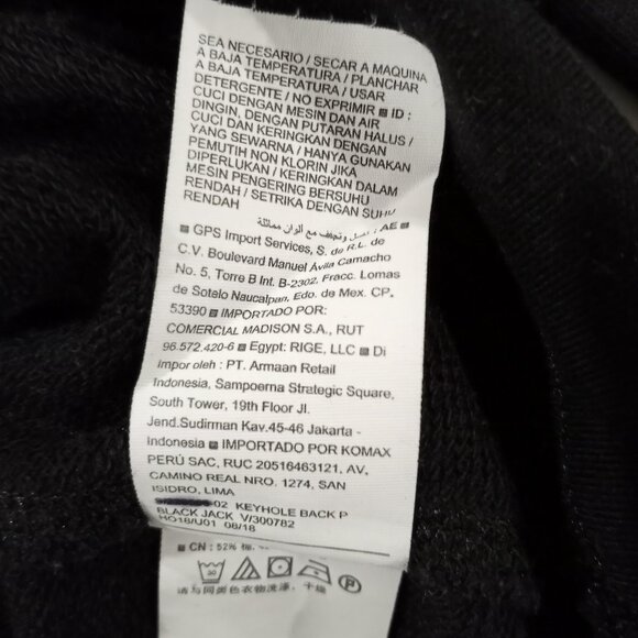 BLACK CRISS-CROSS CUT OUT BACK SWEATSHIRT LONGSLEEVE WOMEN SIZE M - Picture 3 of 9